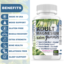 Load image into Gallery viewer, ADULT Magnesium Calm Gummies Chewable Supplements 250mg