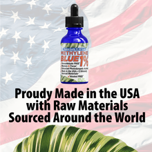 Load image into Gallery viewer, METHYLENE BLUE Pharmaceutical Grade USP, 3rd Party Tested for Purity No Formaldehyde, Made in USA, 50mL 2 oz glass bottle FORTE NATURALS Methylene Blue 1% Oral Drops for Humans