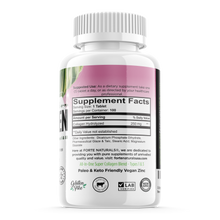 Load image into Gallery viewer, FORTE_NATURALS_Collagen-Peptides-tablets-pills-vitamin-supplements-fact-panel-ingredients_Keto_Collagen_