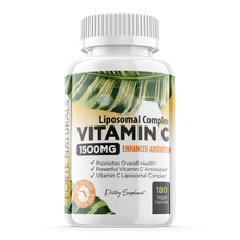 Load image into Gallery viewer, FORTE NATURALS High Dose Vitamin C 1500mg Liposomal Complex 180 veggie caps 90 day supply High Potency C Vitamin Supplement online