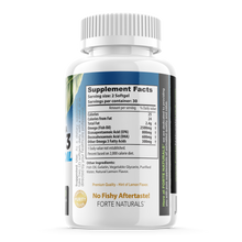 Load image into Gallery viewer, FORTE NATURALS Omega 3 High Dose Fish Oil 800mg EPA 600mg DHA Ingredients No Fishy Aftertaste Blood Flow Supplement For Men Cardio Circulation Support