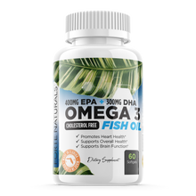 Load image into Gallery viewer, FORTE NATURALS Omega 3 High Potency Fish Oil 800mg EPA 600mg DHA Blood Flow Supplement For Men Cardio Circulation ED Support