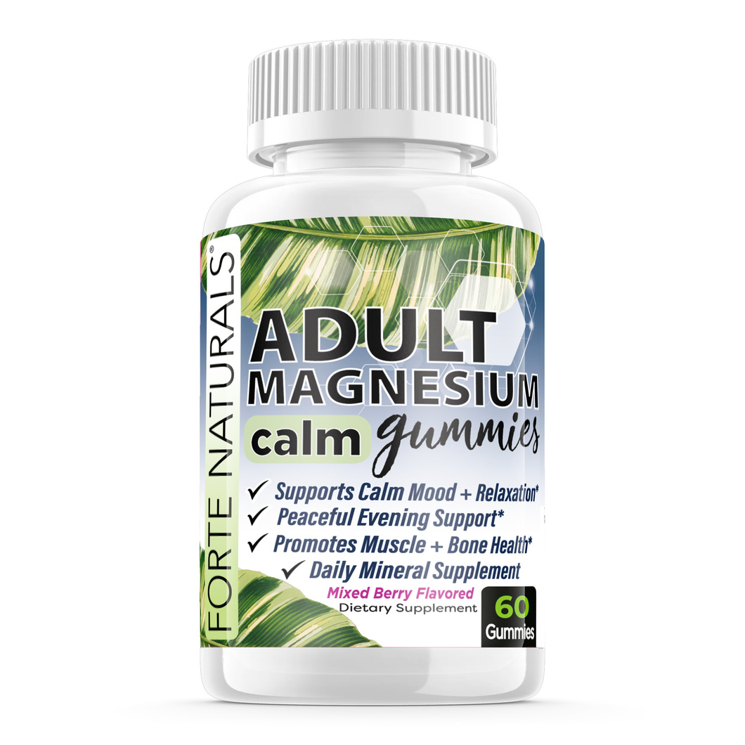 ADULT Magnesium Calm Gummies Chewable Supplements 250mg