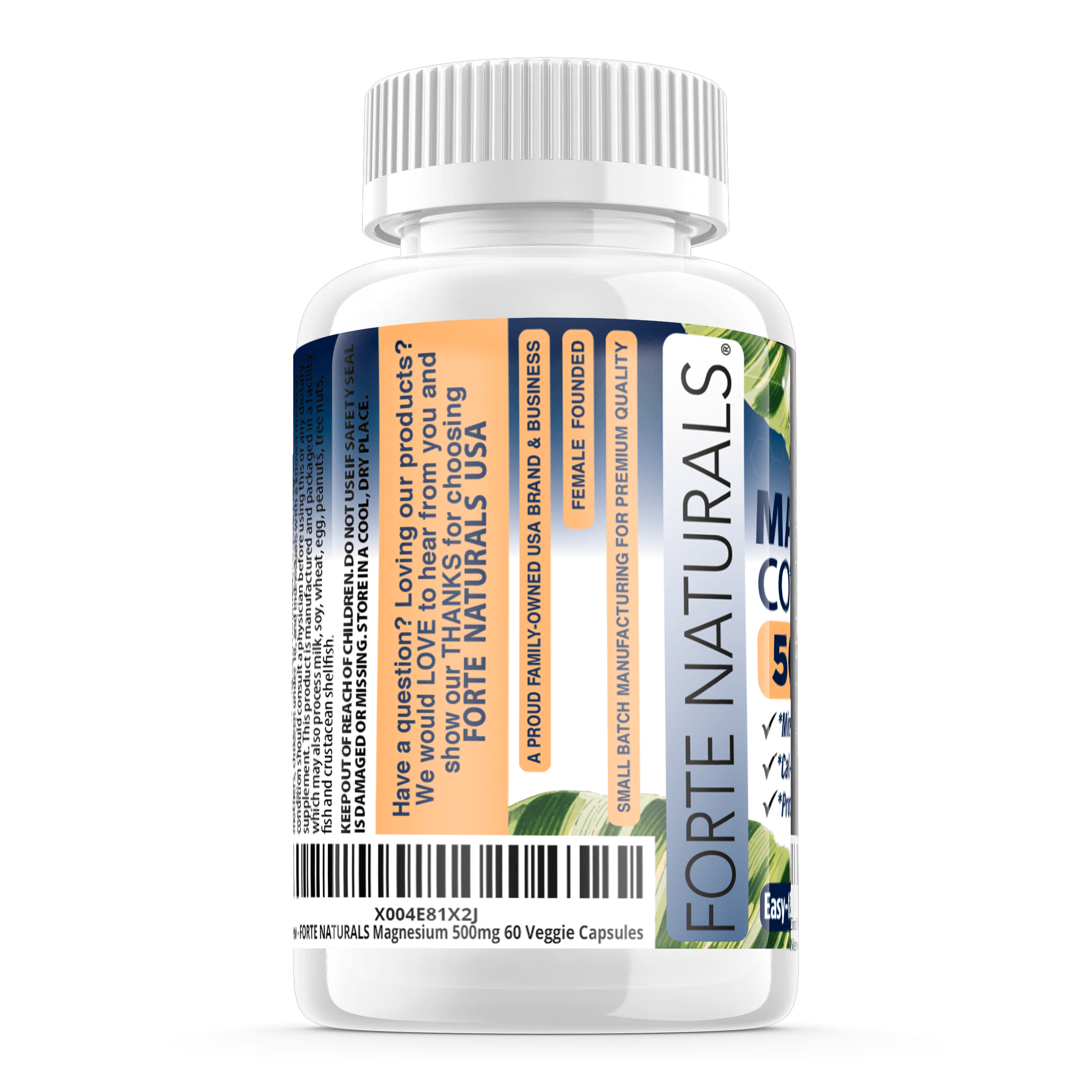 FORTE NATURALS Magnesium Citrate 500mg per capsule No Nausea for GLP-1 Forte Naturals FORTE NATURALS Magnesium Citrate 500mg per capsule No Nausea for GLP-1 Forte Naturals