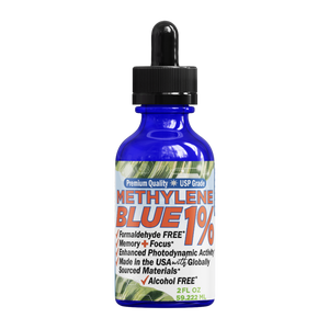 METHYLENE BLUE Pharmaceutical Grade USP, 3rd Party Tested for Purity No Formaldehyde, Made in USA, 50mL 2 oz glass bottle FORTE NATURALS Methylene Blue 1% Oral Drops for Humans