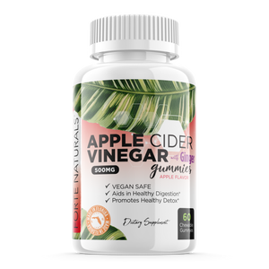 FORTE NATURALS Apple Cider Vinegar Gummies with Ginger 500mg Vegan vitamin Supplements