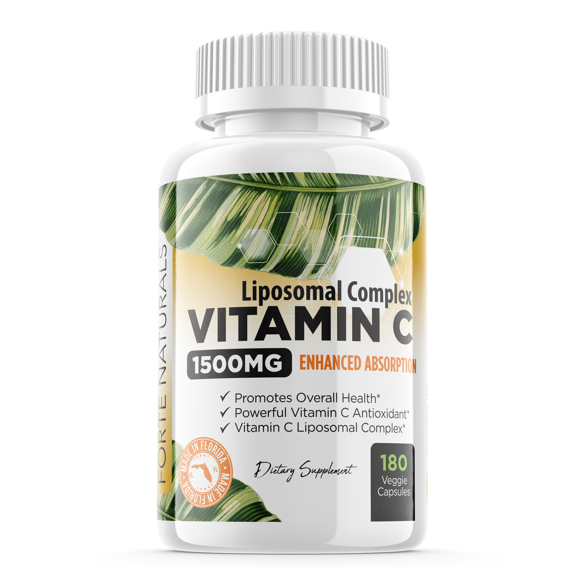 Vitamin C 1500mg Liposomal Complex Sunflower Lecithin Megadose Potency Forte Naturals Vitamin C 1500mg Liposomal Complex Sunflower Lecithin Megadose Potency Forte Naturals