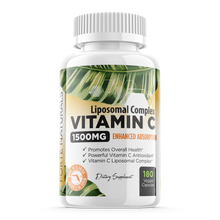 Load image into Gallery viewer, FORTE NATURALS High Dose Vitamin C 1500mg Liposomal Complex 180 veggie caps 90 day supply High Potency C Vitamin Supplement online
